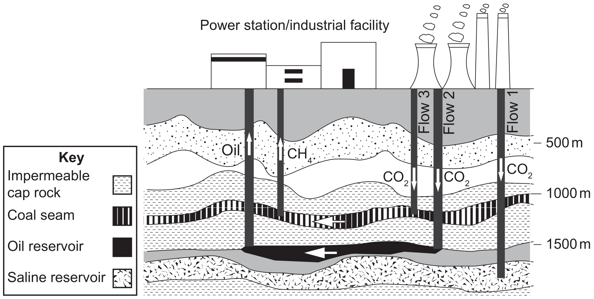 Carbon capture and storage flow chart
