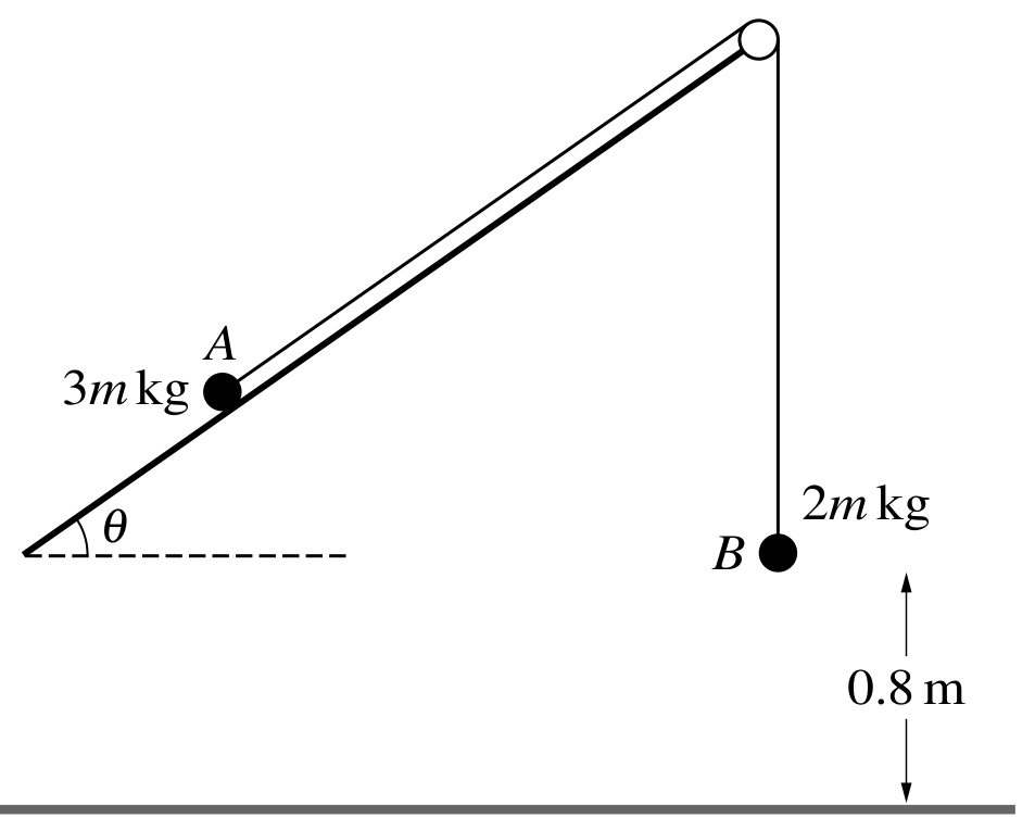 Figure for Question 4.1 Forces and equilibrium question 3 — CAIE A-Level Mathematics A2